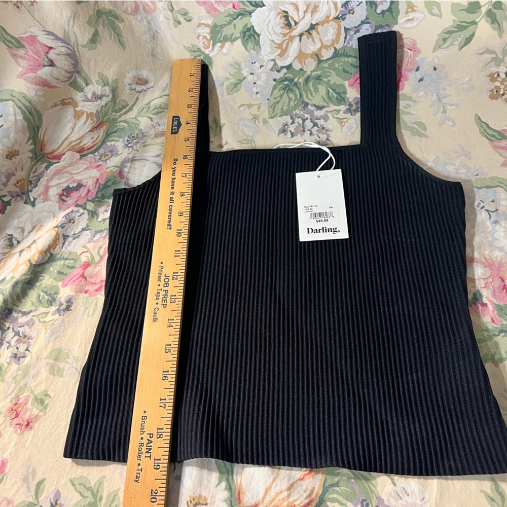 Black Ribbed Tank Top - Picture 7 of 16